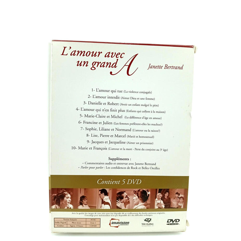 L’ Amour avec un grand A – DVD Version Française – Série Québécois Signature - Picture 2 of 4